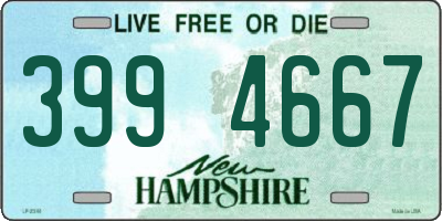 NH license plate 3994667