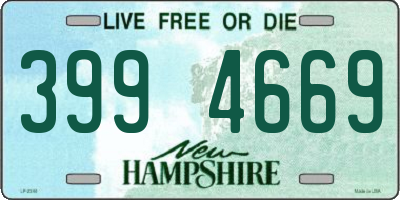 NH license plate 3994669
