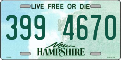 NH license plate 3994670