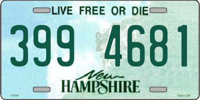 NH license plate 3994681