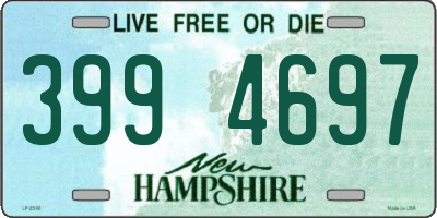 NH license plate 3994697