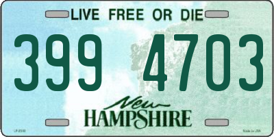 NH license plate 3994703