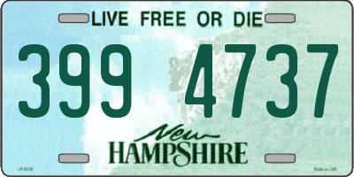 NH license plate 3994737