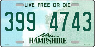 NH license plate 3994743