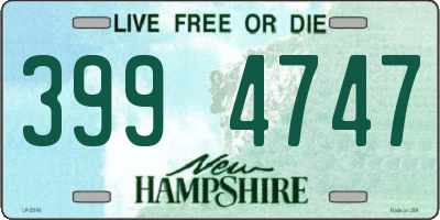 NH license plate 3994747