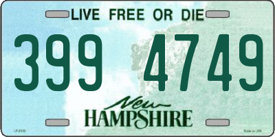 NH license plate 3994749