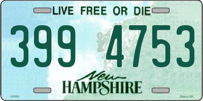 NH license plate 3994753