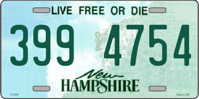 NH license plate 3994754