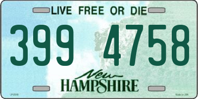NH license plate 3994758
