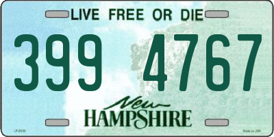 NH license plate 3994767