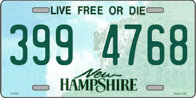 NH license plate 3994768