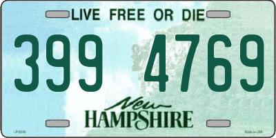 NH license plate 3994769
