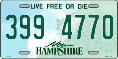 NH license plate 3994770