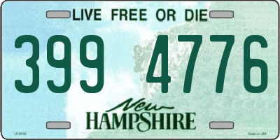 NH license plate 3994776