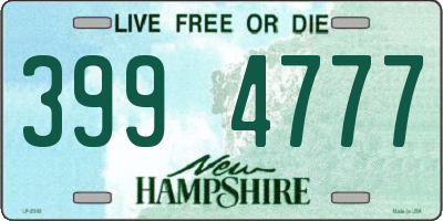 NH license plate 3994777