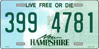NH license plate 3994781