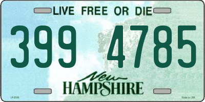 NH license plate 3994785