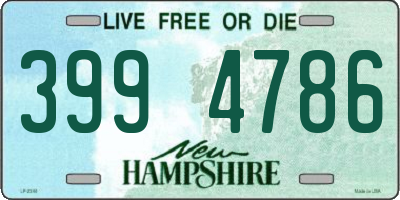 NH license plate 3994786