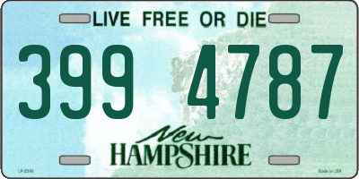 NH license plate 3994787