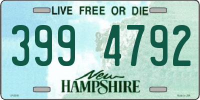 NH license plate 3994792