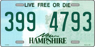 NH license plate 3994793