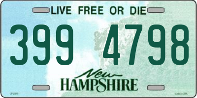 NH license plate 3994798