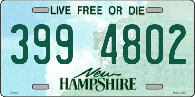 NH license plate 3994802