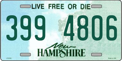 NH license plate 3994806