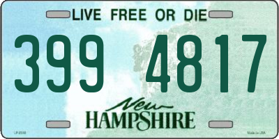 NH license plate 3994817