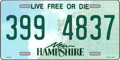 NH license plate 3994837