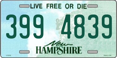 NH license plate 3994839