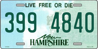 NH license plate 3994840