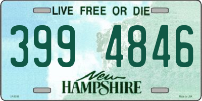 NH license plate 3994846