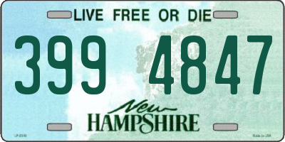 NH license plate 3994847