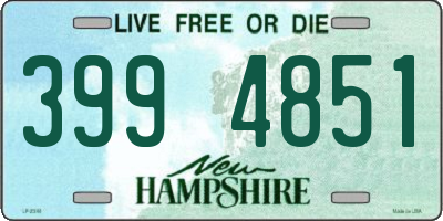NH license plate 3994851
