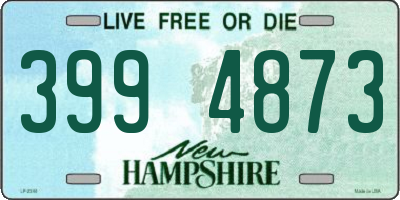 NH license plate 3994873