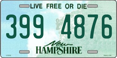NH license plate 3994876