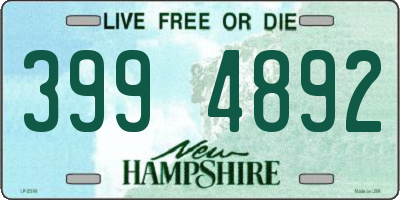 NH license plate 3994892