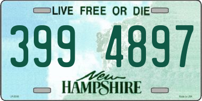 NH license plate 3994897
