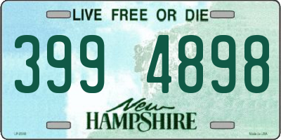 NH license plate 3994898