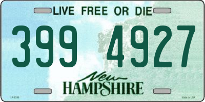 NH license plate 3994927