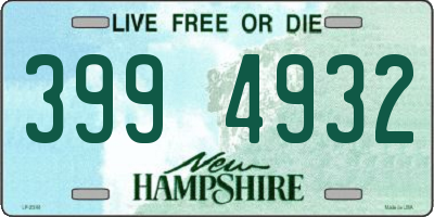 NH license plate 3994932
