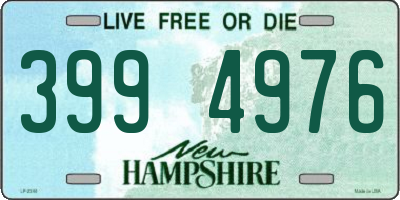 NH license plate 3994976