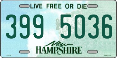 NH license plate 3995036