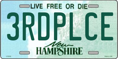 NH license plate 3RDPLCE