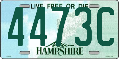 NH license plate 4473C