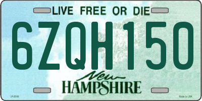 NH license plate 6ZQH150