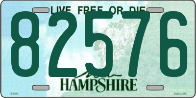 NH license plate 82576