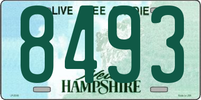 NH license plate 8493