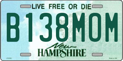 NH license plate B138MOM